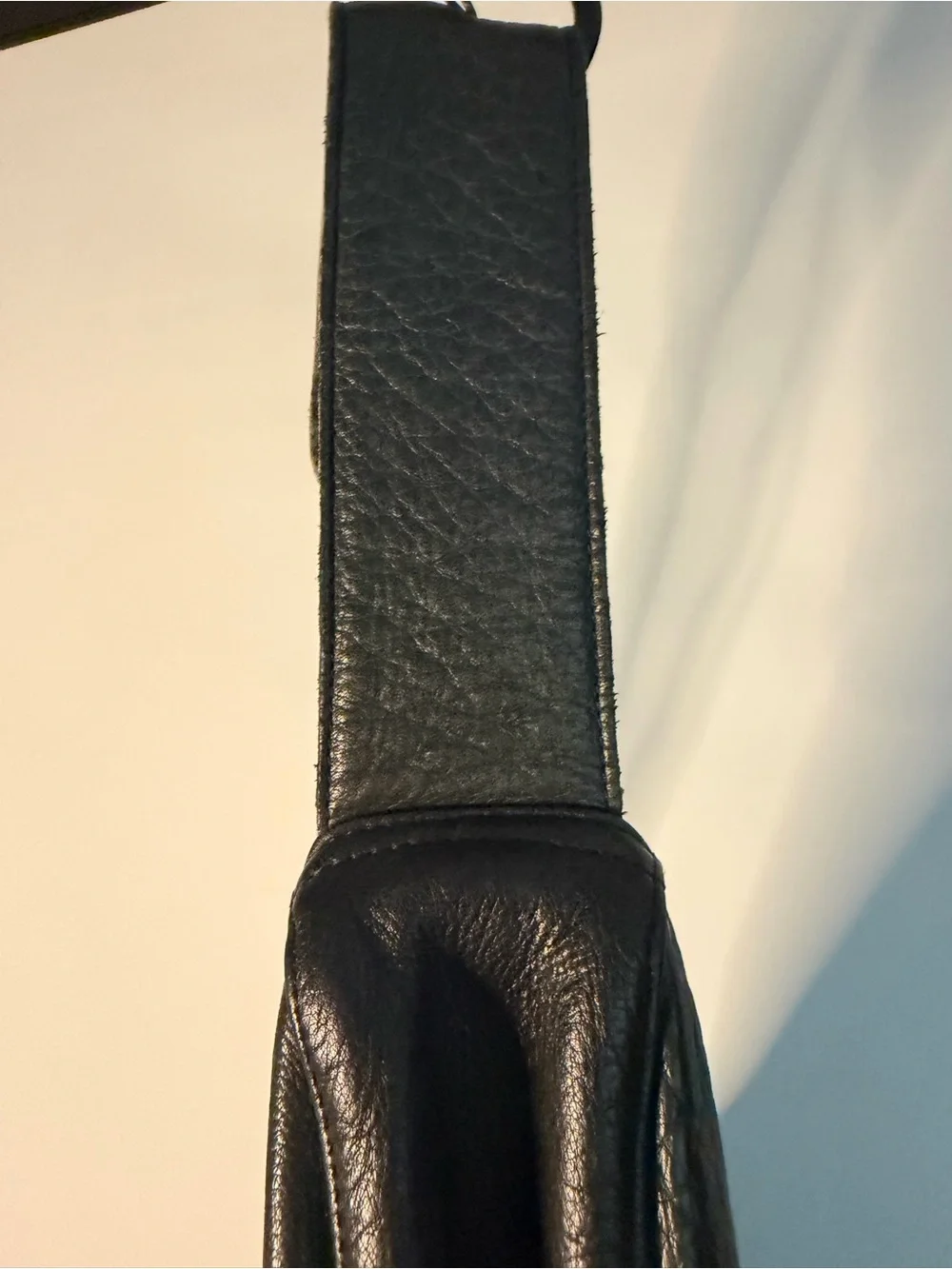 L.L. Bean Black Leather Crossbody Sling Bag